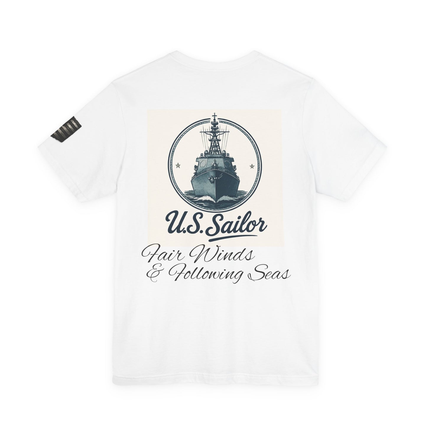 Nautical Tribute Tee - U.S. Sailor - Ocean Lover Gift, Navy Pride, Maritime Apparel, Casual Wear, Adventures Await