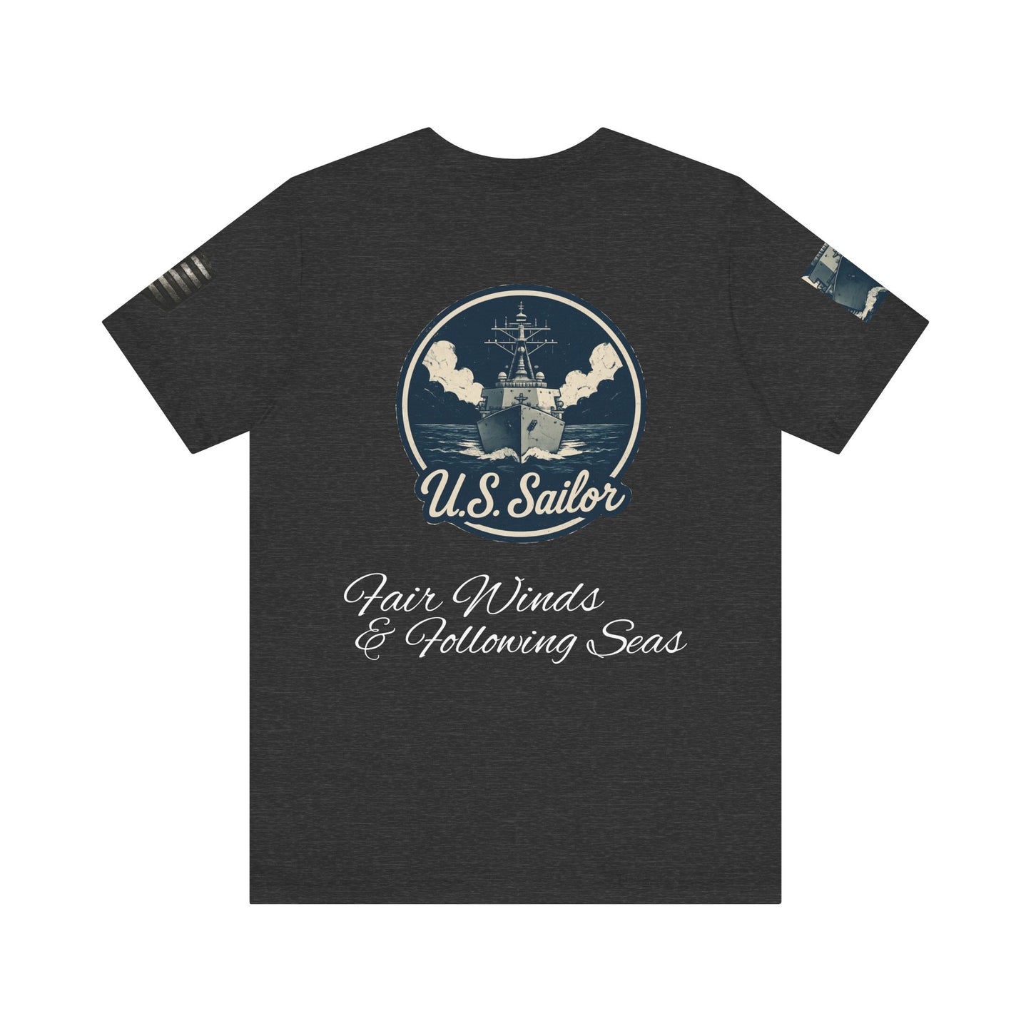Nautical Tribute Tee - U.S. Sailor - Ocean Lover Gift, Navy Pride, Maritime Apparel, Casual Wear, Adventures Await