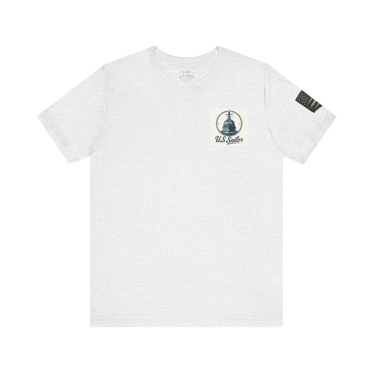 Nautical Tribute Tee - U.S. Sailor - Ocean Lover Gift, Navy Pride, Maritime Apparel, Casual Wear, Adventures Await