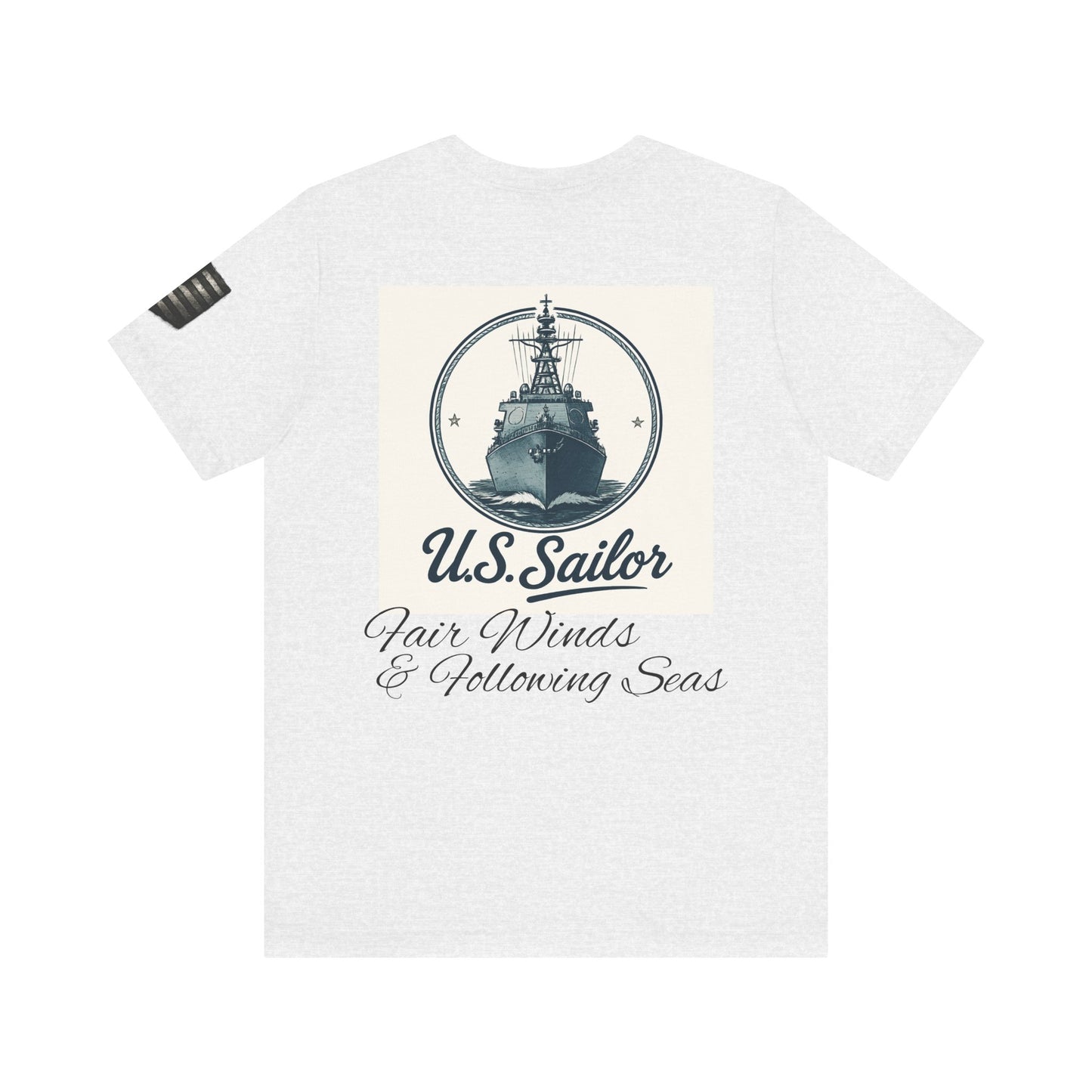 Nautical Tribute Tee - U.S. Sailor - Ocean Lover Gift, Navy Pride, Maritime Apparel, Casual Wear, Adventures Await