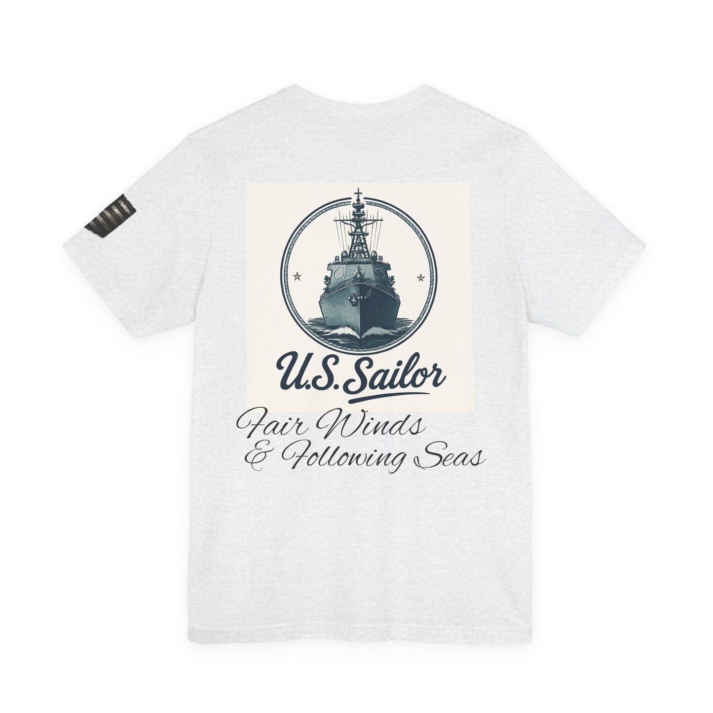 Nautical Tribute Tee - U.S. Sailor - Ocean Lover Gift, Navy Pride, Maritime Apparel, Casual Wear, Adventures Await