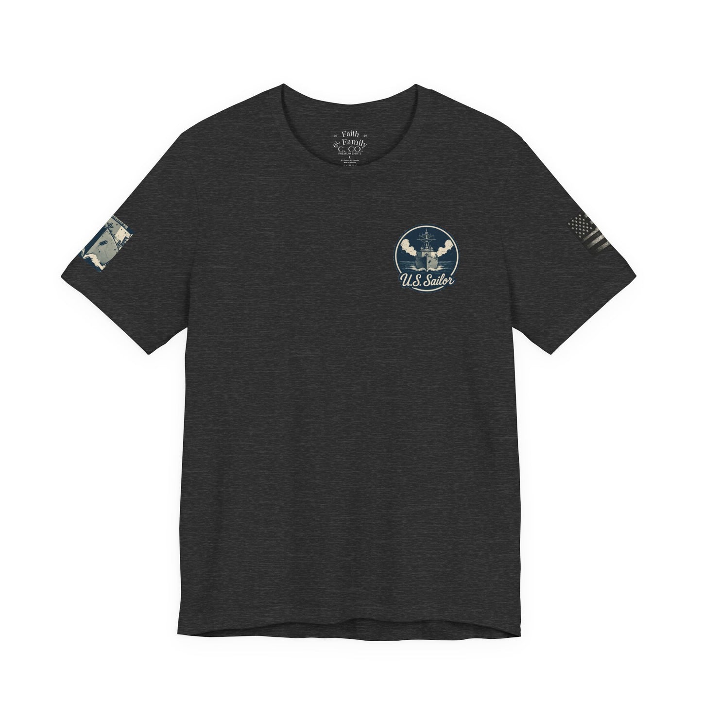 Nautical Tribute Tee - U.S. Sailor - Ocean Lover Gift, Navy Pride, Maritime Apparel, Casual Wear, Adventures Await