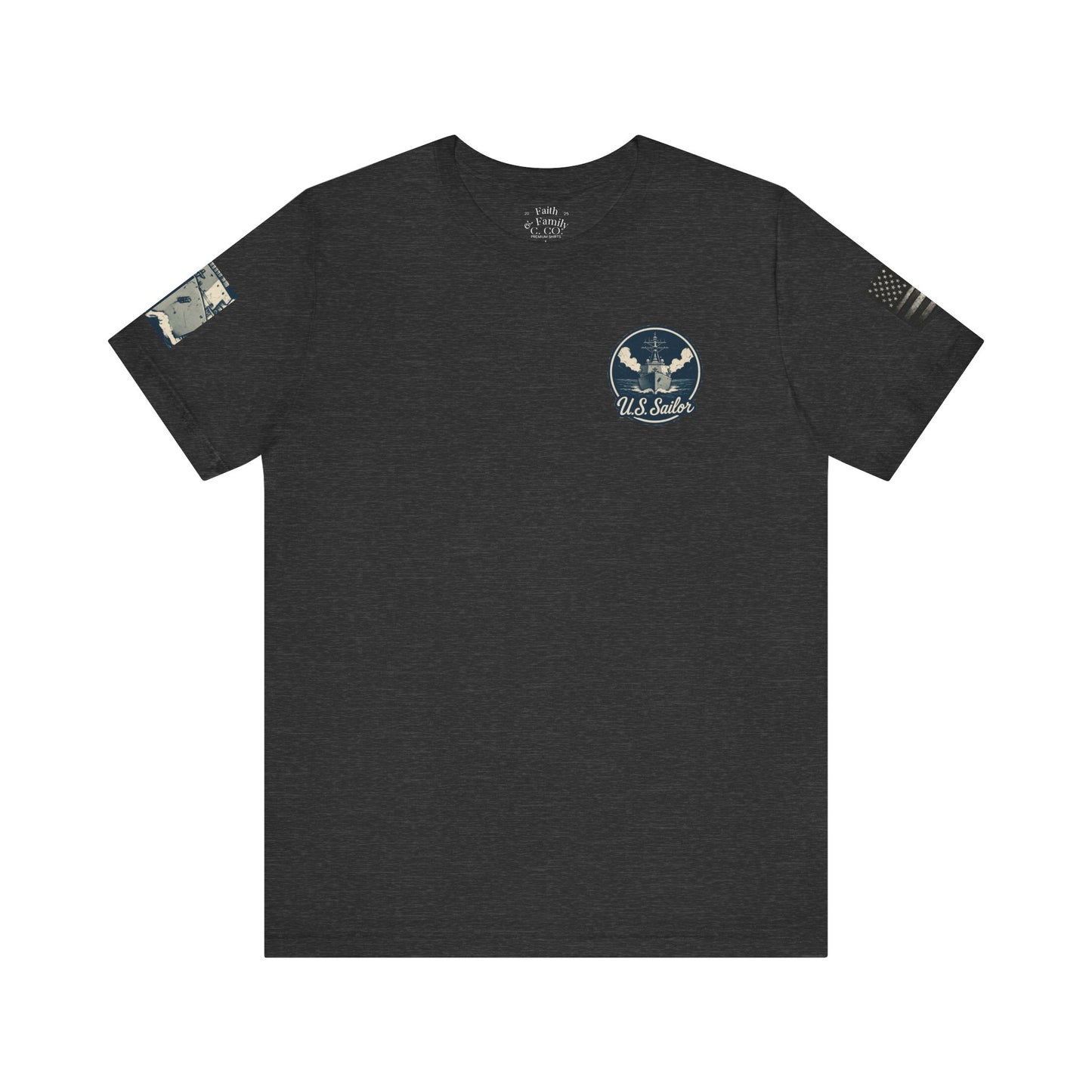 Nautical Tribute Tee - U.S. Sailor - Ocean Lover Gift, Navy Pride, Maritime Apparel, Casual Wear, Adventures Await